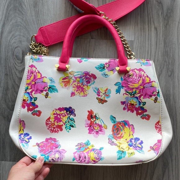 Betsey Johnson Floral/Butterflies/Bees Purse - Picture 6 of 7